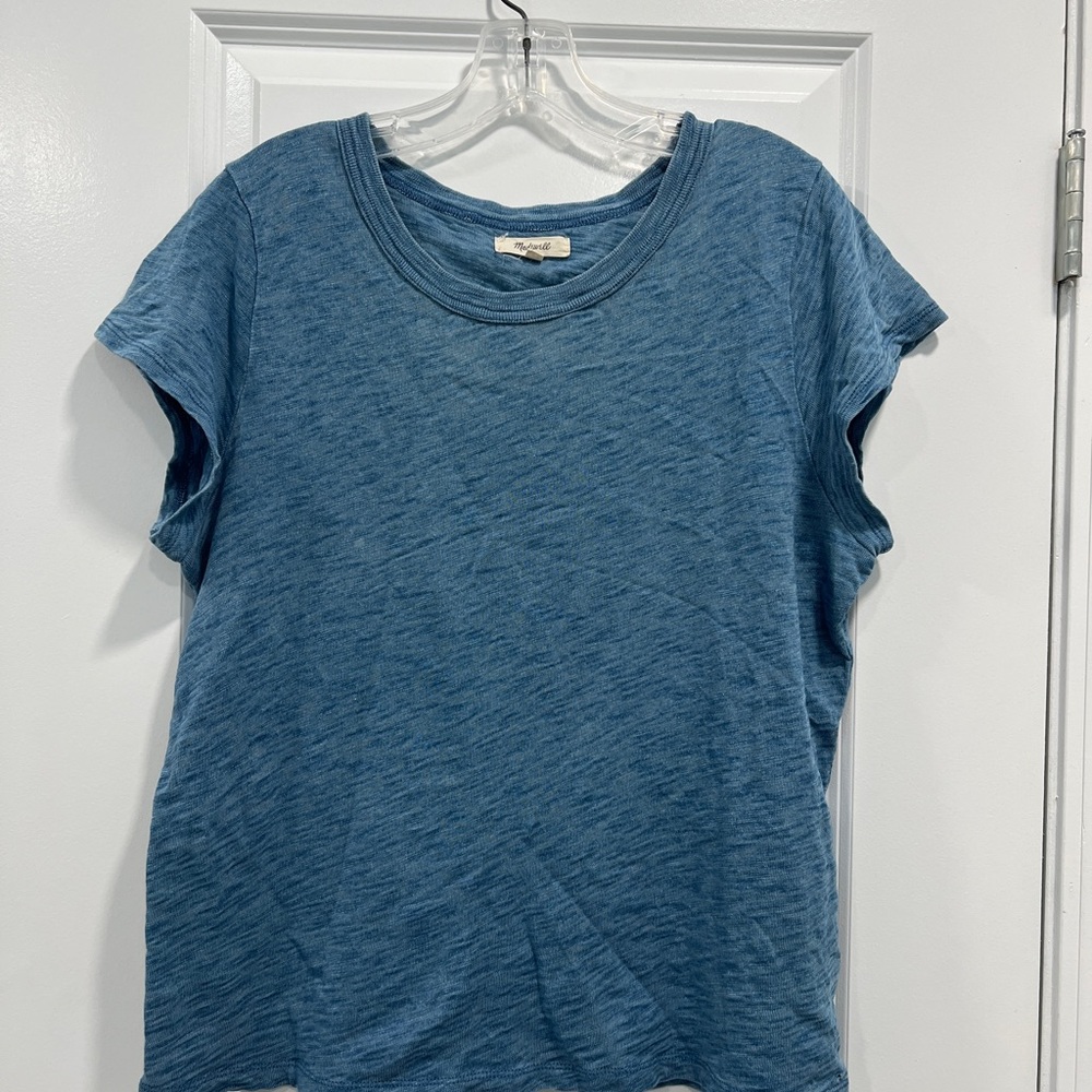 Madewell Blue Heather Short Sleeve Tee